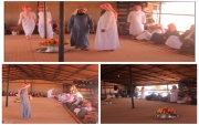 في ضريبين جماعة الصالح من الرمال من #جبة يحتفلون بضيوف وزوار #رالي_حائل