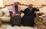 في منزله بجبة الإستاذ فهد المشناء يستقبل أمير اللواء الثالث وعشرون الشيخ ملحان ابن بصيص